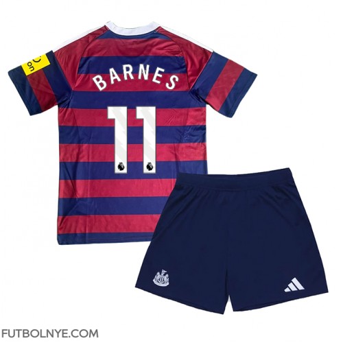 Camiseta Newcastle United Harvey Barnes #11 Visitante Equipación para niños 2024-25 manga corta (+ pantalones cortos)